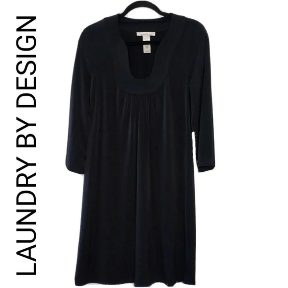 laundry by design dress Design, Side ruched animal print with cowl neck & back, Size 2 42 length (size S) V Women's Laundry by Shelli Segal